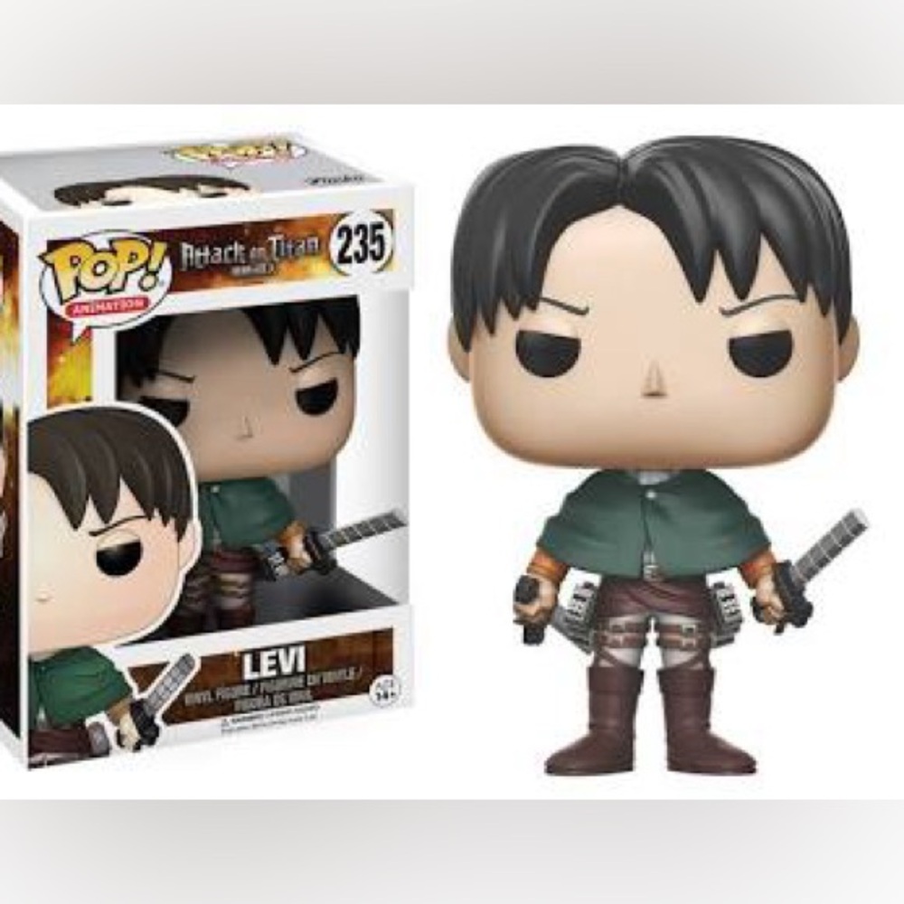 Funko Pop! Animation Levi Figure - Black and Green